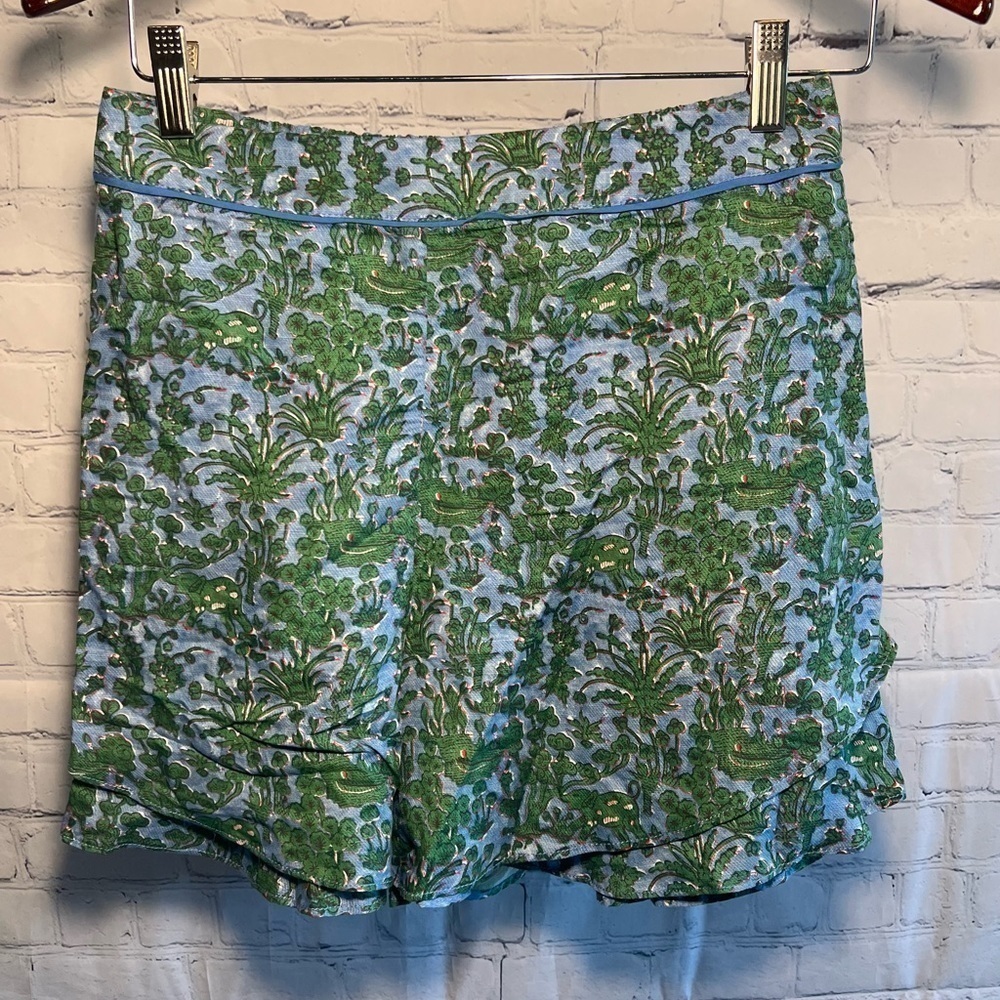 Anthropolgie Elephant Floral Print Rayon Linen Shorts Extra Small- Pre Own - Picture 10 of 15